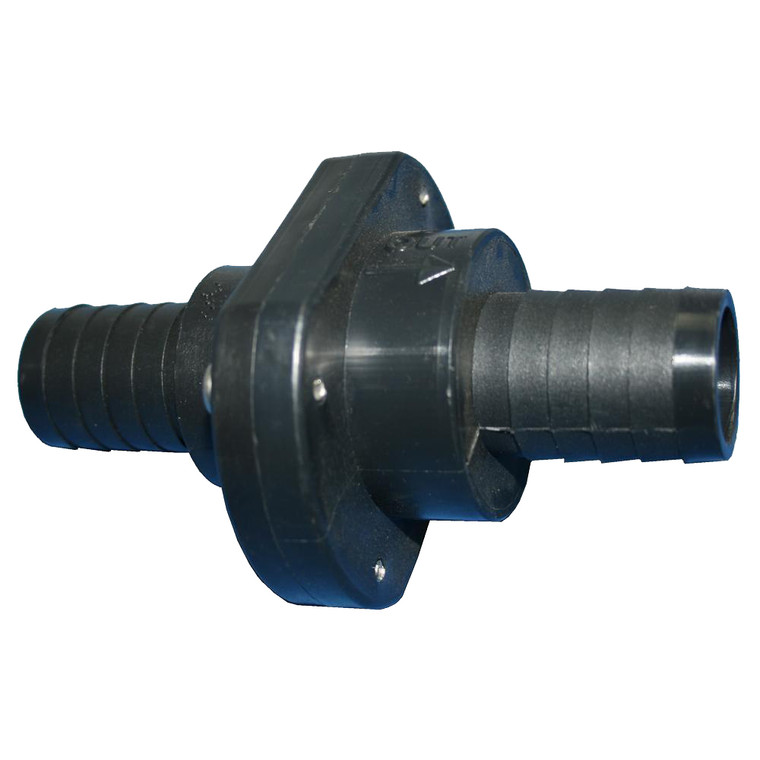 T-H Marine Double Barb Inline Scupper Check Valve - 1-1/8" - Black, made by T-H Marine Supplies - ILS-1200-DP