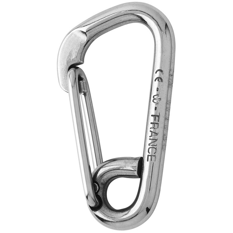 Wichard Asymmetric Carbine Hook - Length 60mm - 1/4", made by Wichard Marine - 02323