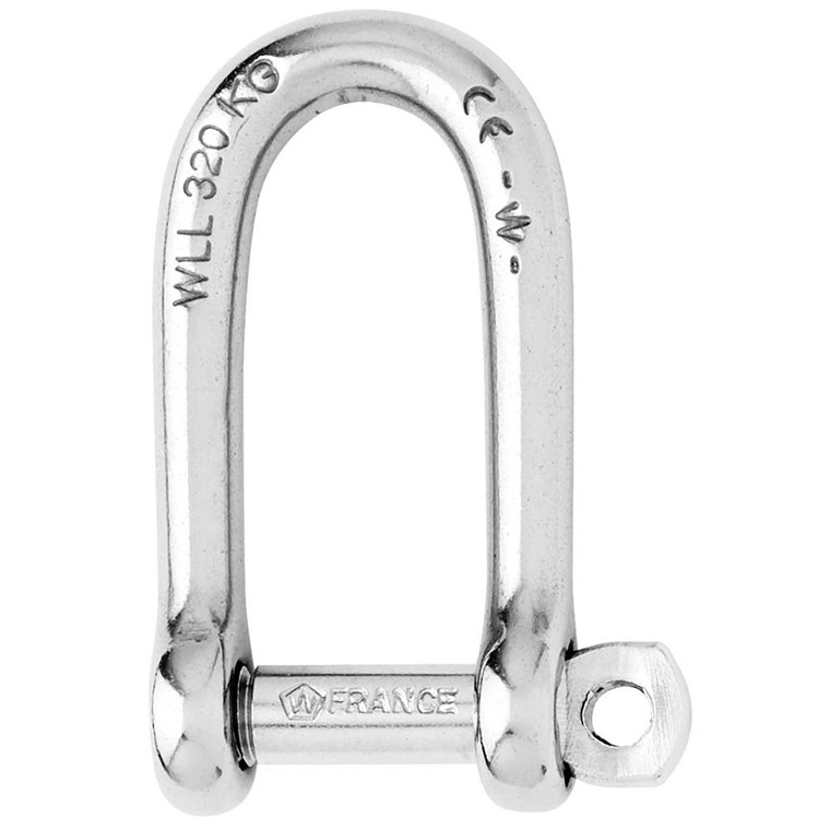 Wichard Self-Locking Long D Shackle - Diameter 8mm - 5/16", made by Wichard Marine - 01214