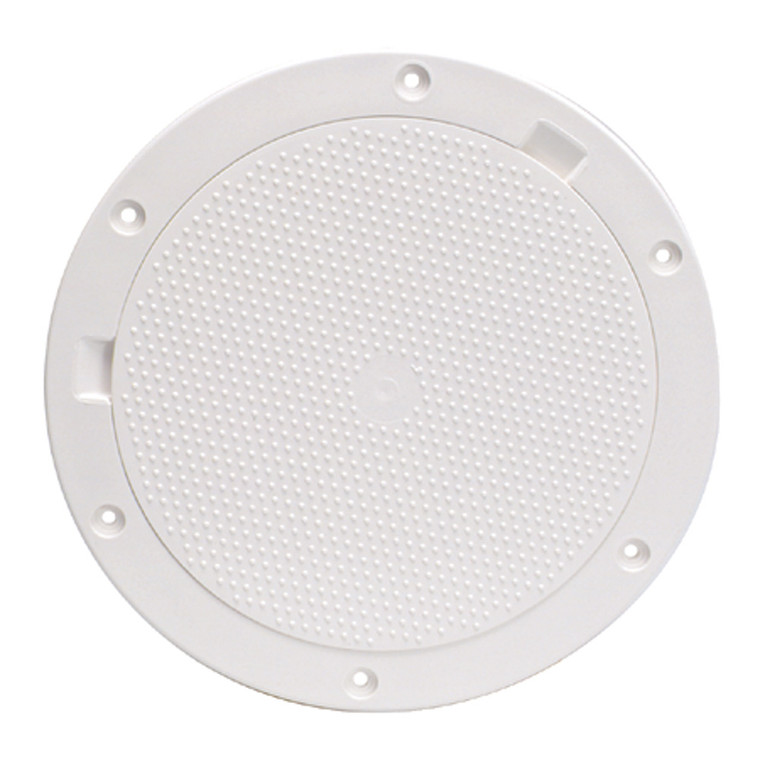 Beckson 8" Non-Skid Pry-Out Deck Plate - White, made by Beckson Marine - DP83-W