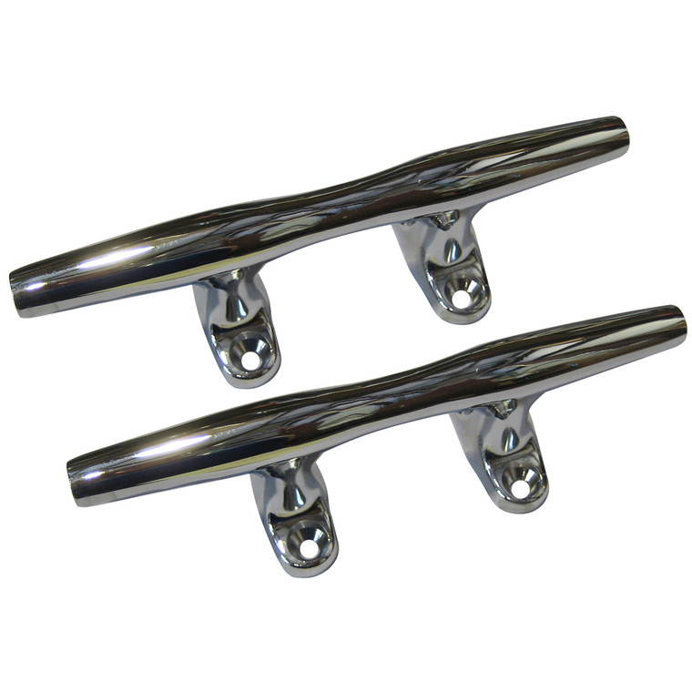 Perko 4" Open Base Cleat - Chrome Plated Zinc - Pair, made by Perko - 1188DP4CHR