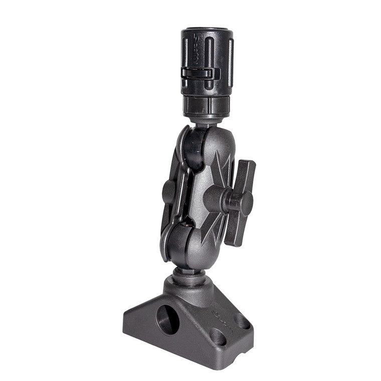 Scotty 162 1.5" Ball Mount w/Gear Head Post & 241 Side Deck Mount, made by Scotty - 0162