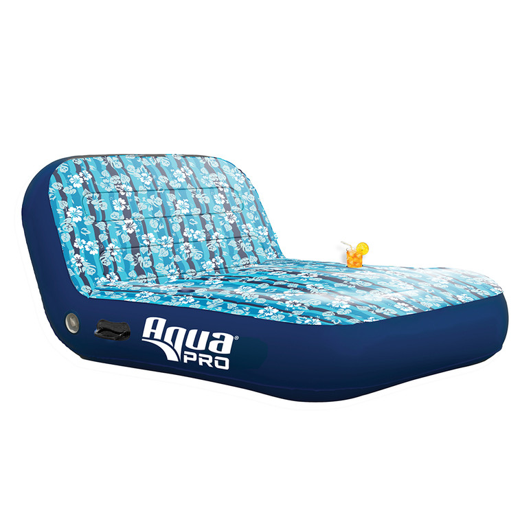 Aqua Leisure Ultra Cushioned Comfort Lounge Hawaiian Wave Print - 2-Person, made by Aqua Leisure - APL17011S2