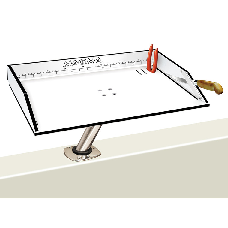 Magma Bait/Filet Mate Table w/LeveLock Mount - 20" - White/Black, made by Magma -