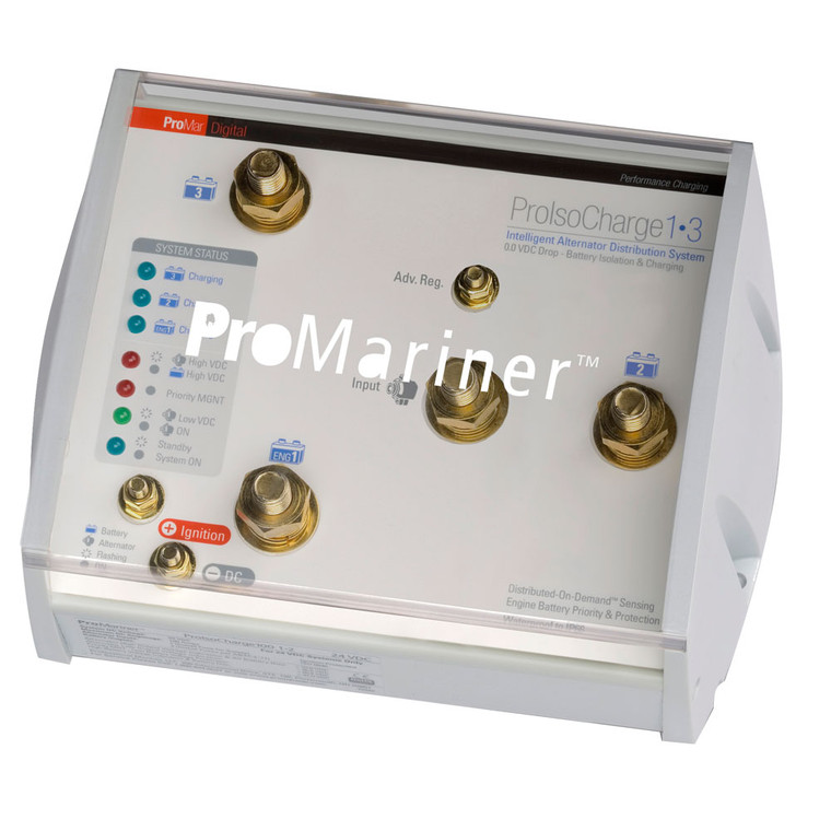 ProMariner ProIsoCharge Battery Isolator 250Amp 1-Alt 3-Bat - 12V, made by ProMariner - 23126