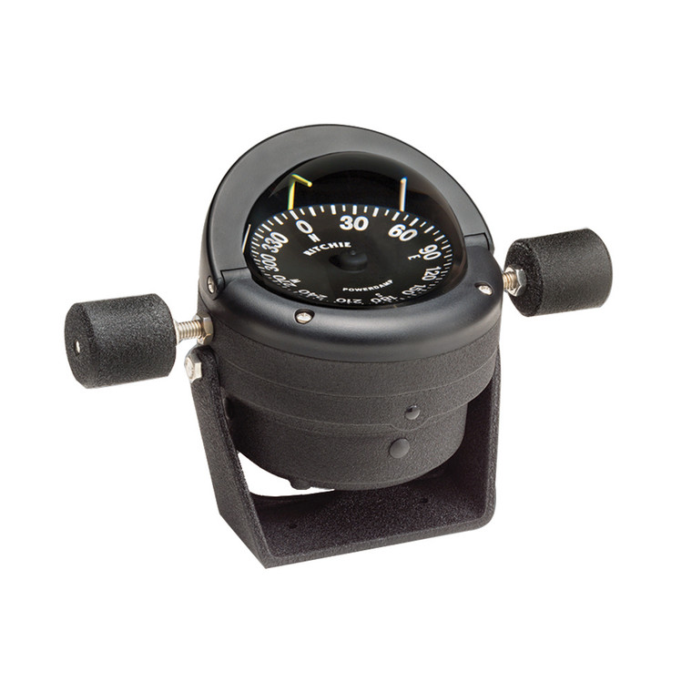 Ritchie HB-845 Helmsman Steel Boat Compass - Bracket Mount - Black, made by Ritchie - HB-845