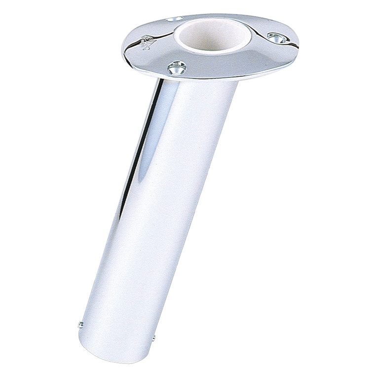 Lee's 15° Stainless Steel Flush Mount Rod Holder - 2" O.D., made by Lee's Tackle - RH529HS