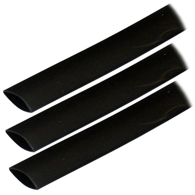 Ancor Adhesive Lined Heat Shrink Tubing (ALT) - 3/4" x 3" - 3-Pack - Black, made by Ancor - 306103