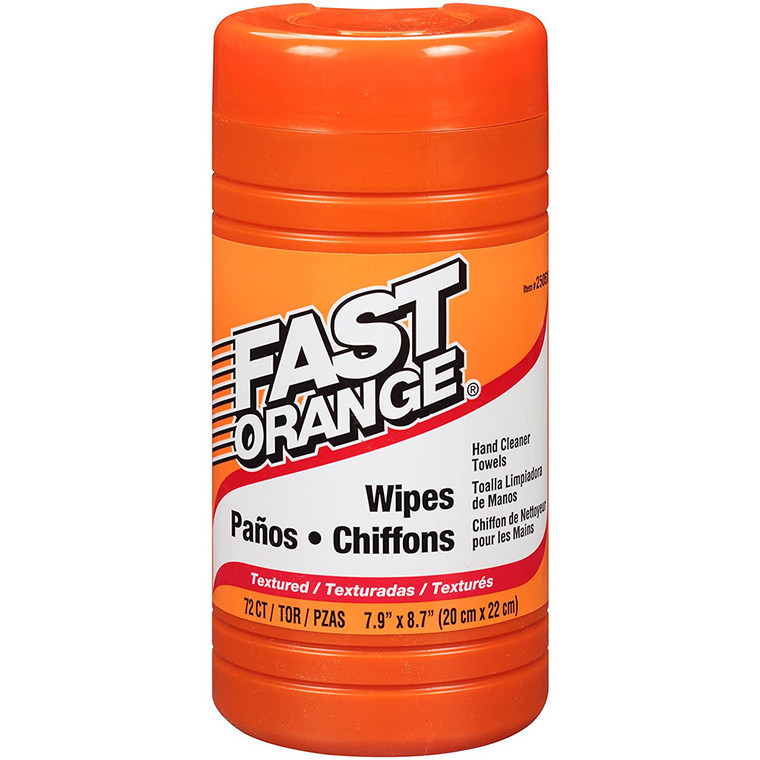 Permatex Fast Orange Heavy Duty Hand Cleaner Wipes - 72-Piece, made by Permatex - 25051