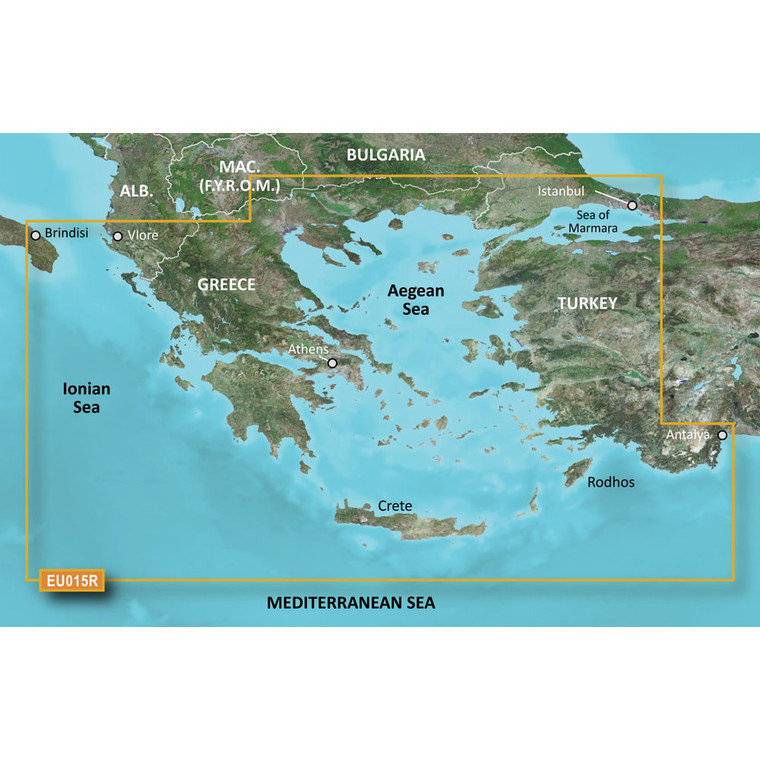 Garmin BlueChart® g3 HD - HXEU015R Aegean Sea & Sea of Marmara - microSD™/SD™, made by Garmin - 010-C0773-20