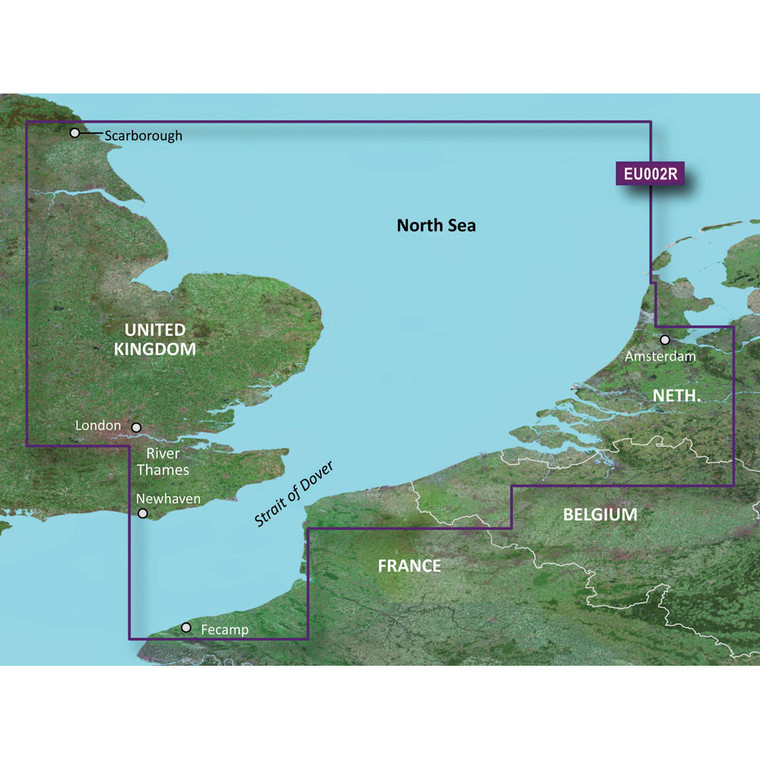 Garmin BlueChart® g3 HD - HXEU002R - Dover to Amsterdam & England Southeast - microSD™/SD™, made by Garmin - 010-C0761-20