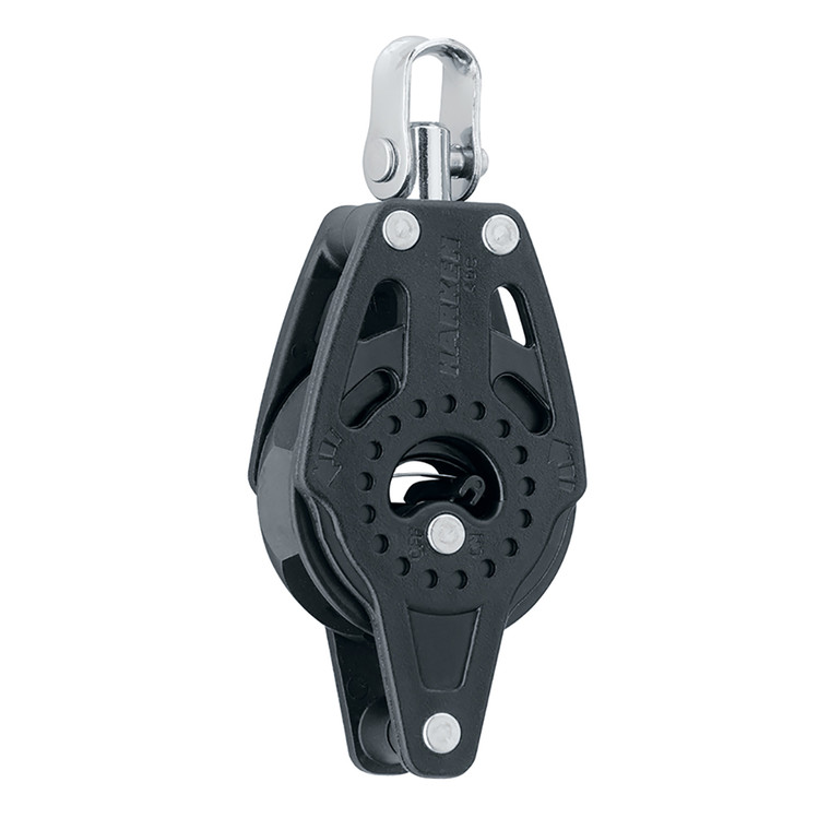 Harken 40mm Carbo Single Ratchet Block w/Swivel & Becket, made by Harken - 2609