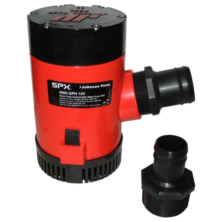 Johnson Pump 4000 GPH Bilge Pump 1-1/2" Discharge Port 12V, made by Johnson Pump - 40004