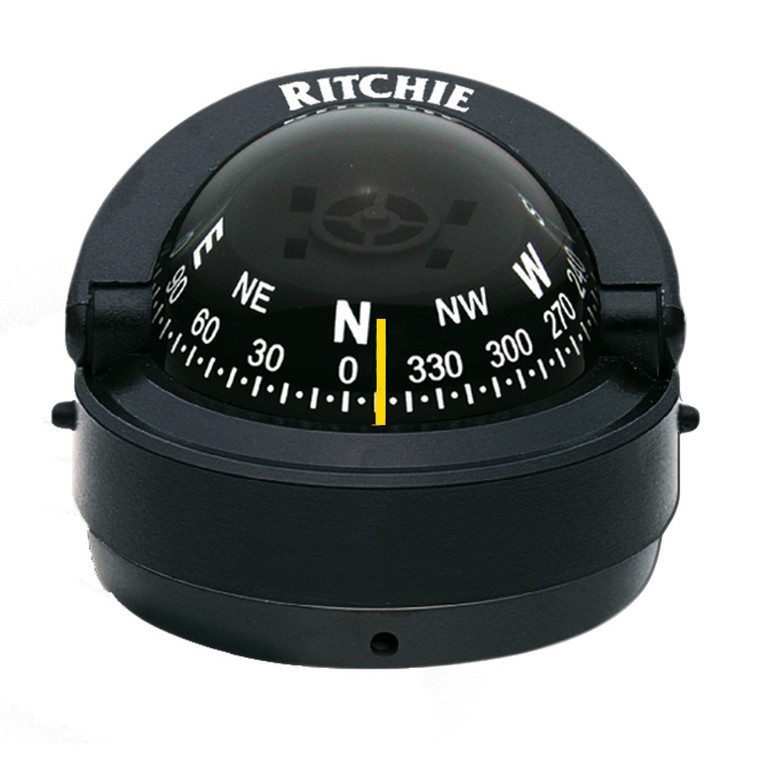Ritchie S-53 Explorer Compass - Surface Mount - Black, made by Ritchie - S-53
