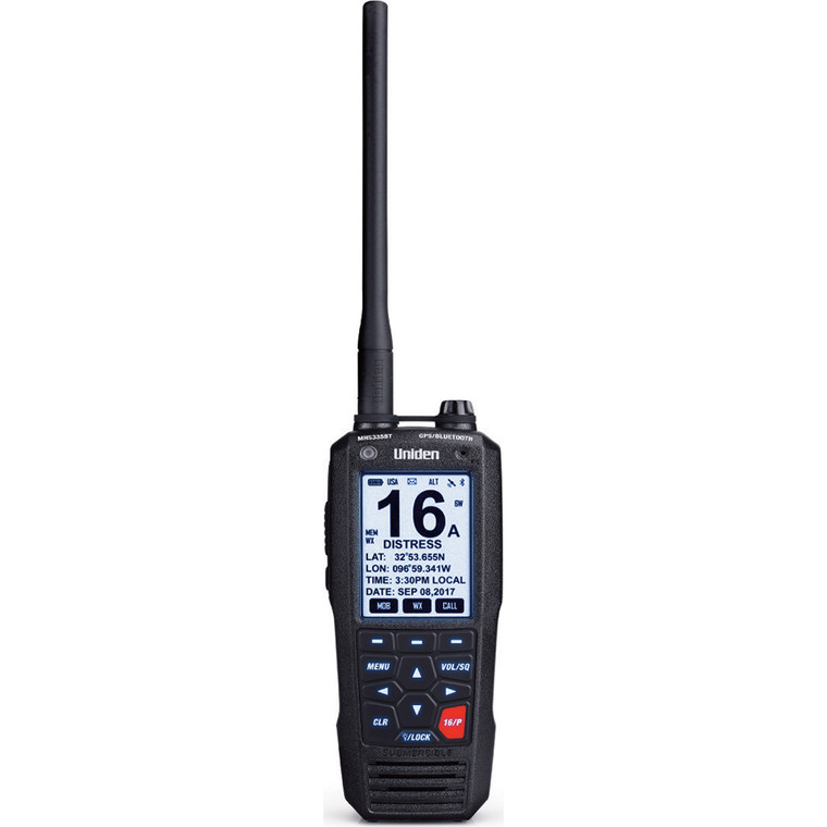 Uniden MHS335BT Handheld VHF Radio w/GPS & Bluetooth, made by Uniden - MHS335BT