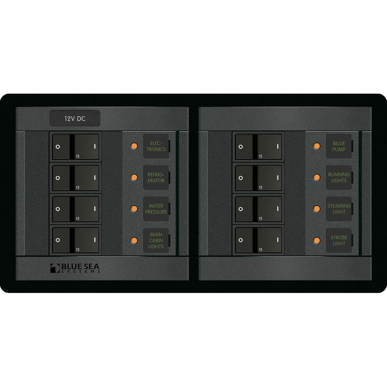 Blue Sea 1225 12V DC 8 Position - Horizontal, made by Blue Sea Systems - 1225