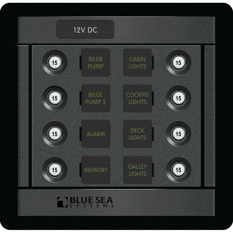 Blue Sea 1450 DC 8 Position CLB Square, made by Blue Sea Systems - 1450