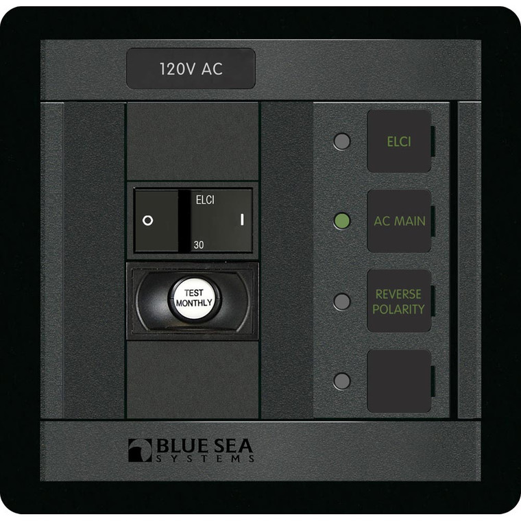 Blue Sea 1502 ELCI Main 30A Double Pole Panel, made by Blue Sea Systems - 1502
