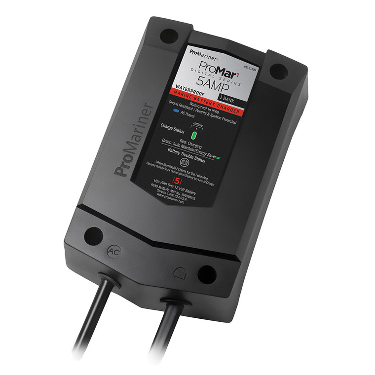 ProMariner ProMar1 DS Digital - 5 Amp - 1 Bank Charger, made by ProMariner - 31505 ProMariner ProMar1 DS Digital - 5 Amp - 1 Bank Charger, made by ProMariner - 31505