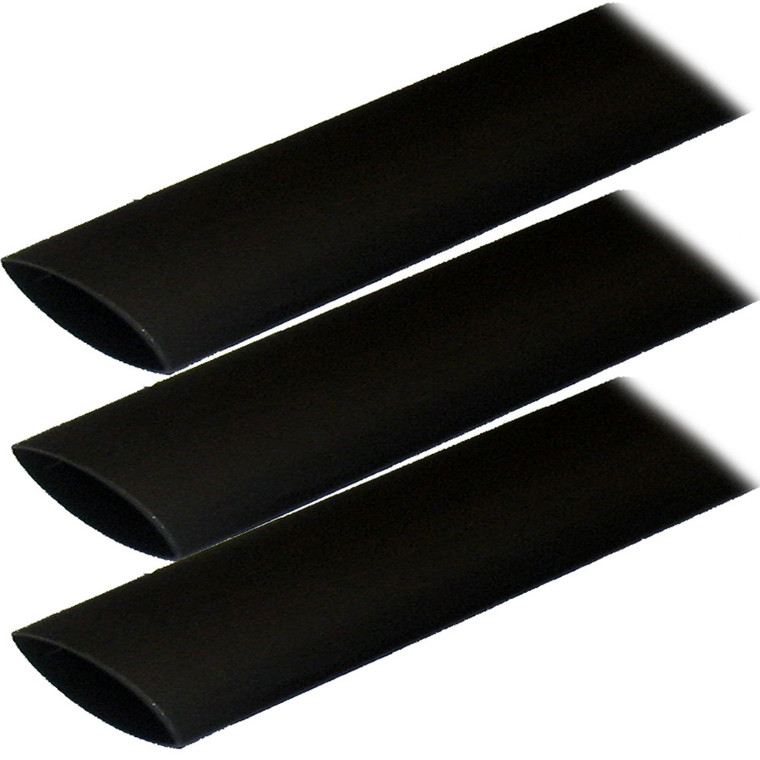 Ancor Adhesive Lined Heat Shrink Tubing (ALT) - 1" x 12" - 3-Pack - Black, made by Ancor - 307124