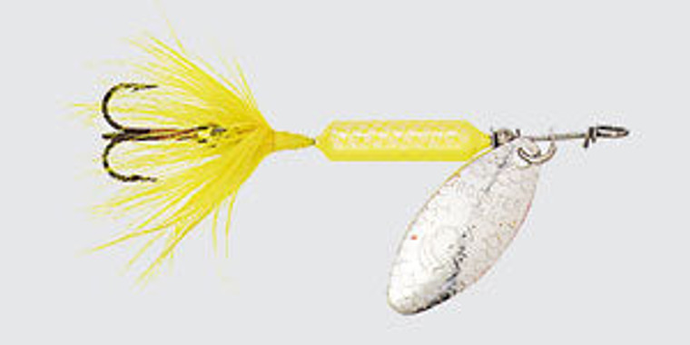 Yakima Rooster Tail 1/4 Yellow, made by Rooster Tail Baits -