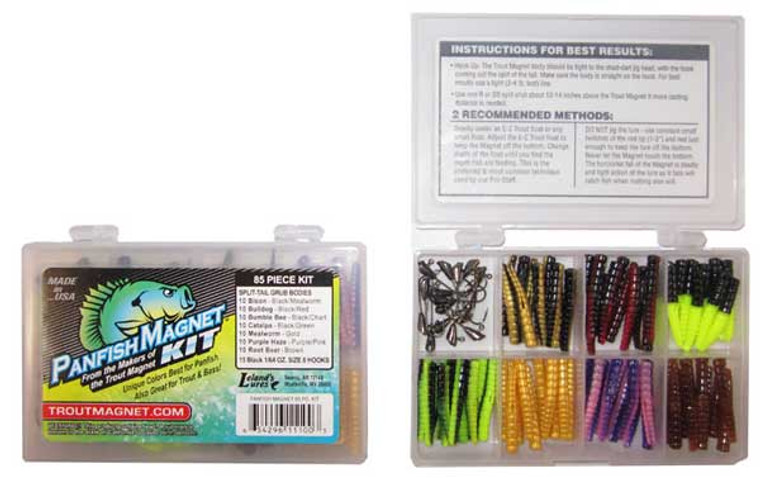 Leland Panfish Kit 84pc 1/64oz, made by Panfish Magnet Baits -