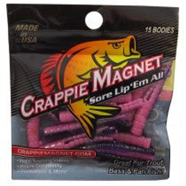 Leland Crappie Magnet 1.5" 15ct Purple Haze, made by Crappie Magnet Baits -