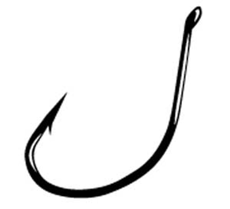 Gamakatsu Drop Shot Hook Black 25ct Size 1, made by Gamakatsu Hooks -