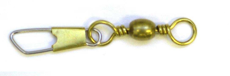 Eagle Claw Swivel-Brass Snap 12ct/12pk Size 1/0, made by Eagle Claw -