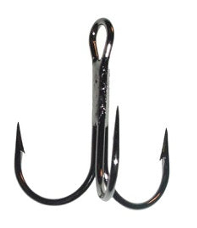 Daiichi Treble Hook Death Trap Round Bend Black Nickle #4 5ct, made by Daiichi Hooks -