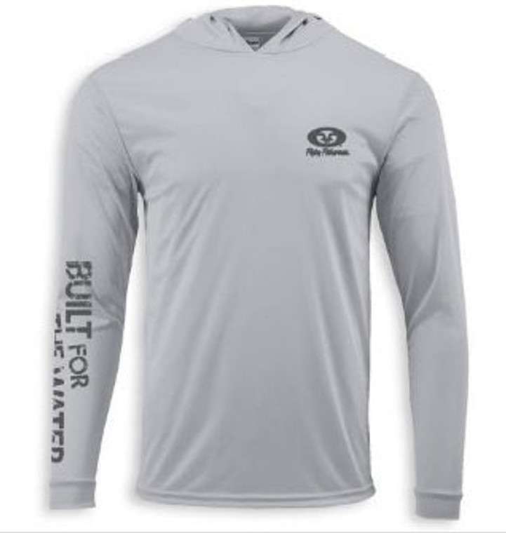 Flying Fisherman Performance Hoodie Silver Medium, made by Flying Fisherman Glasses -