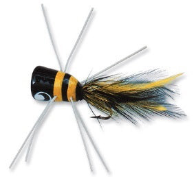 Betts Bass Bug Frog/Black-Yellow Size 1, made by Betts Tackle -