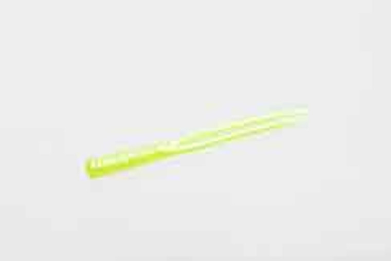 Zoom Split Tail Trailer 4" 20/bag Chartreuse Pearl, made by Zoom Baits -
