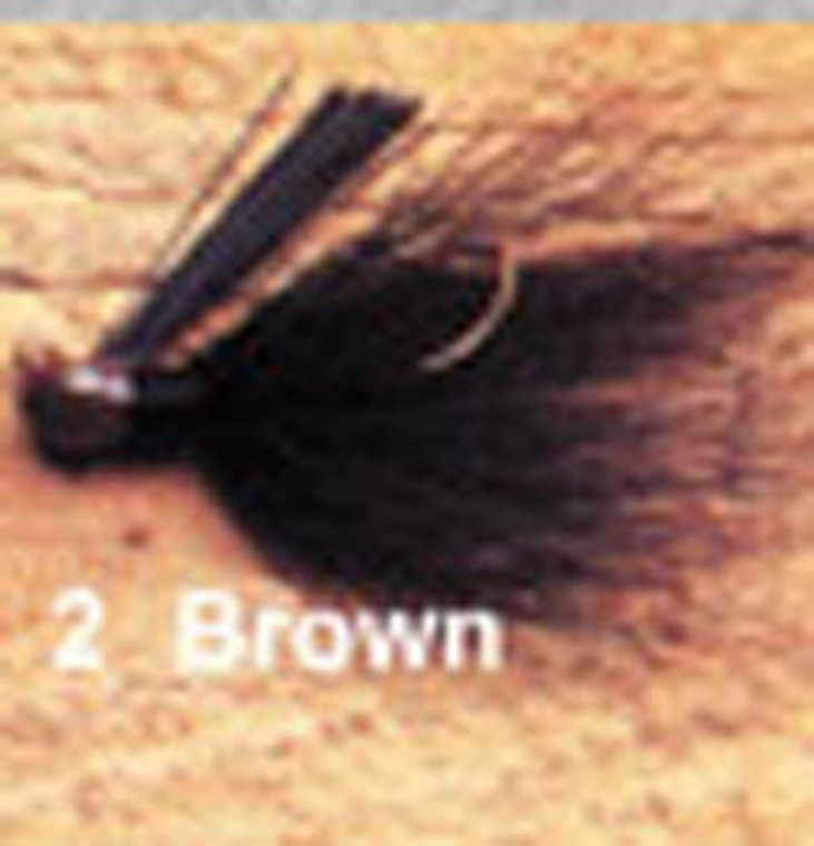 Arkie 1/8 Bucktail 6/cd Brown, made by Arkie Baits -