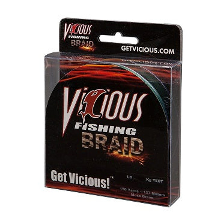 Vicious Braid Moss Green 150yd 65lb, made by Vicious Line -