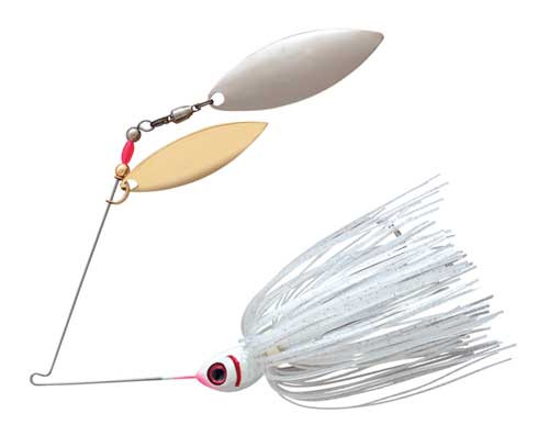 Booyah Blade 3/8 Double Willow Satin Silver Glimmer, made by Booyah Baits -