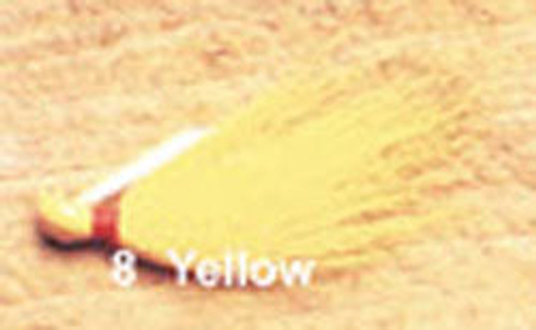 Arkie 1/4 Bucktail 6/cd Yellow, made by Arkie Baits -