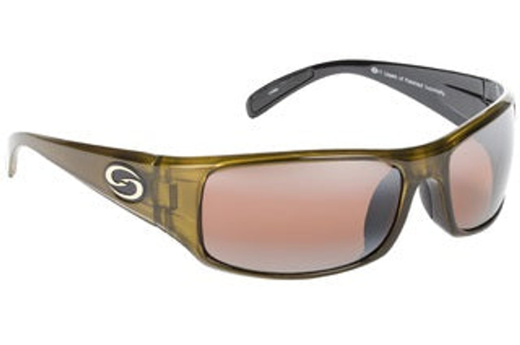 Strike King Sunglass S11 Okeechobee Clear Gold Met/Amber Lens, made by Strike King Baits -