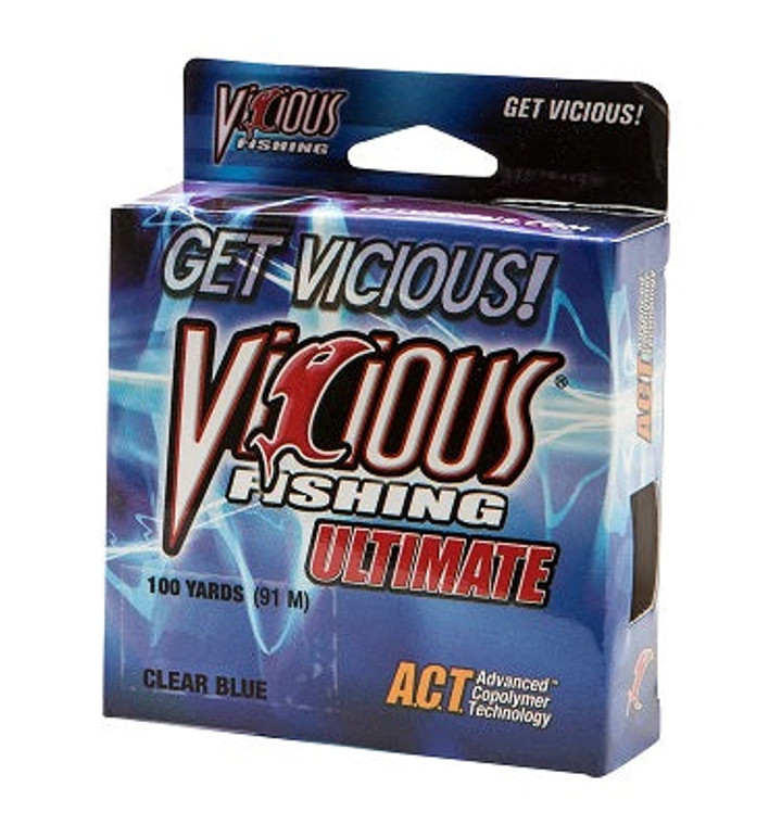 Vicious Ultimate Clear/Blue 100yd 17lb, made by Vicious Line -