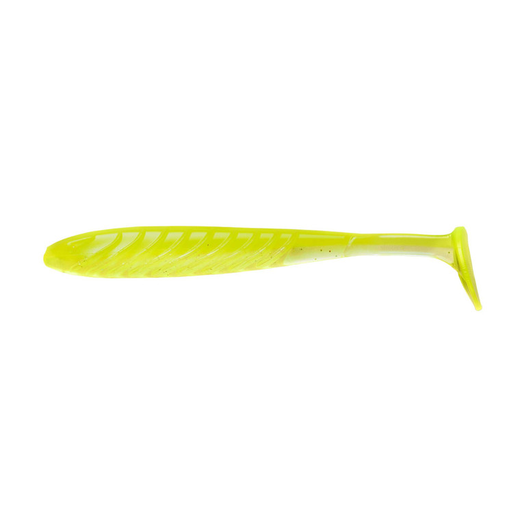 Yum Pulse 4.5" 8ct Chart Clear Shad, made by Yum Baits -
