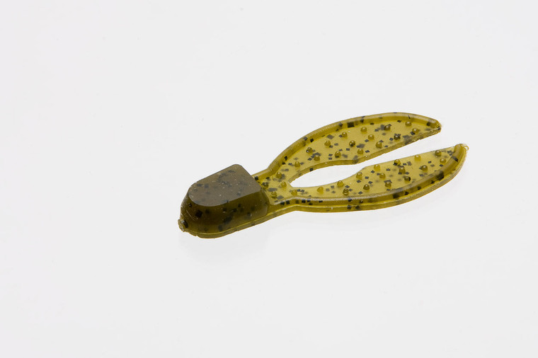 Zoom Super Chunk Jr 2" 6/bag Green Pumpkin, made by Zoom Baits -