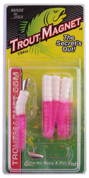Leland Trout Magnet 1/64oz 9ct White/Pink, made by Trout Magnet Baits -