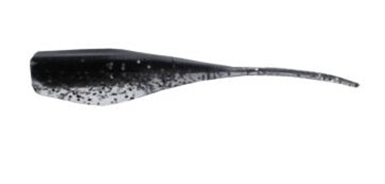 Big Bite Crappie Minnr 2" 10ct Black Sparkle, made by Big Bite Baits -