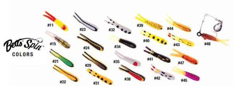 Betts Exxtra Bait 1.5" Split 5ct Catalpa Black, made by Betts Tackle -