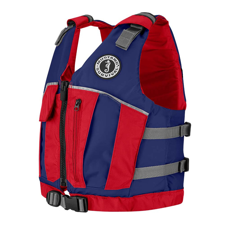 Mustang Youth Reflex Foam Vest - Navy Blue/Red, made by Mustang Survival - MV7030-80-0-216