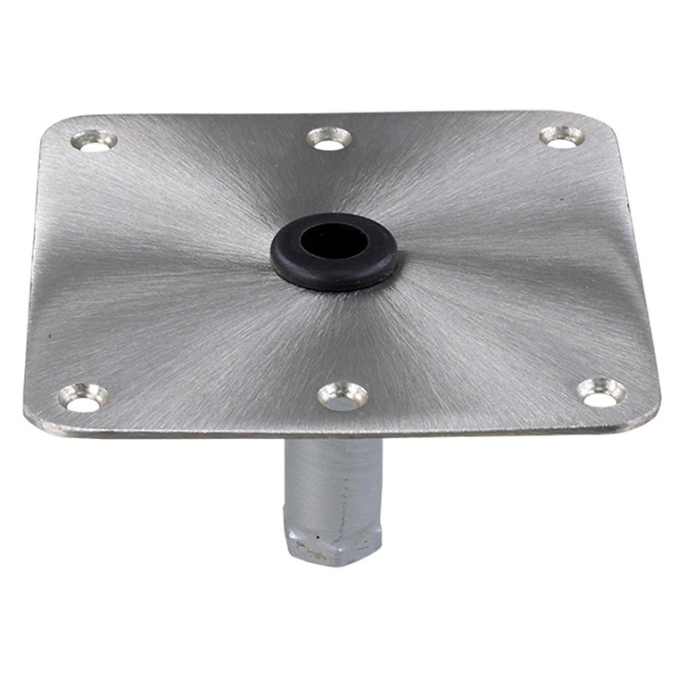 Springfield KingPin™ 7" x 7" Stainless Steel Square Base (Threaded), made by Springfield Marine - 1630001