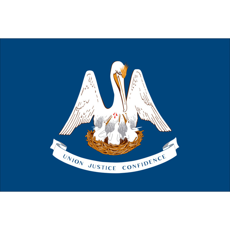 Louisiana State Nylon Flag, made by Flagsource -