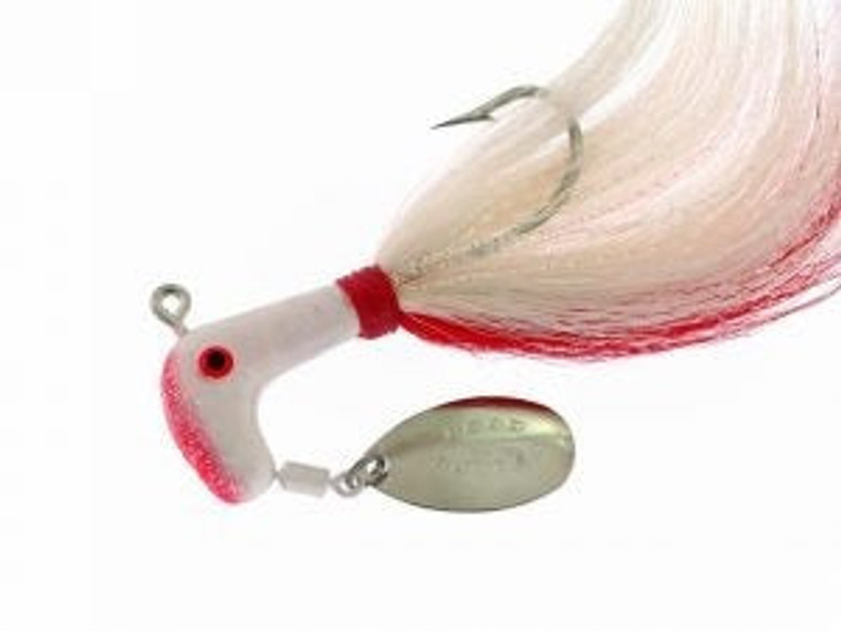 Blakemore Road Runner Bucktail 1oz 4/0 Red/Wh-Red/Wh 6/cd, made by Blakemore -