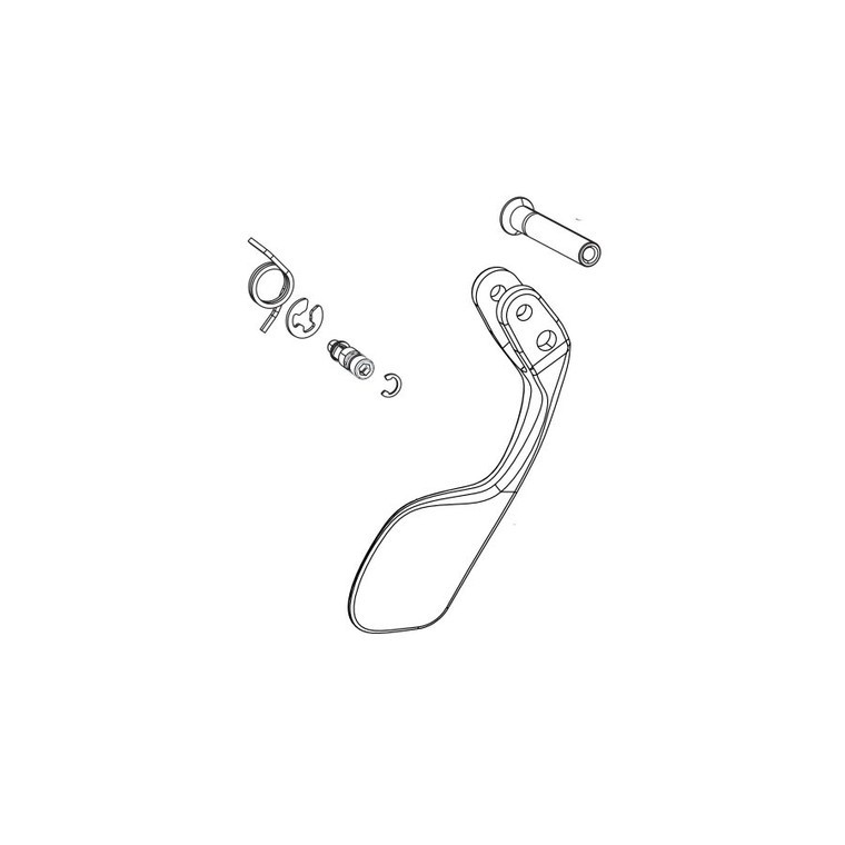 Red B2 HRD Shift Lever Assy, made by SRAM - 11.7018.070.010