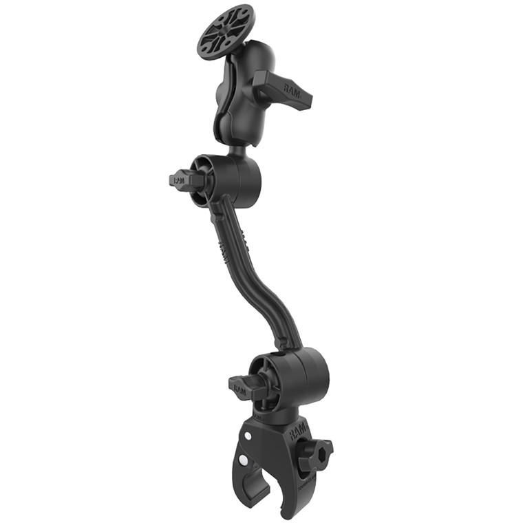 RAM Mount RAM® Tough-Claw™ w/Ratchet Extension Arm & Double Ball Mount, made by RAM Mounting Systems - RAP-418-400-PA-202U